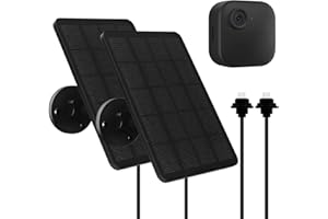 YCTECHCAM 4W Solar Panel for Blink Outdoor 4 (4th Gen) Camera, Solar Panels with USB-C Port, Rubber Plug, IP65 Waterproof, 13.12Ft Cable, 2 Pack