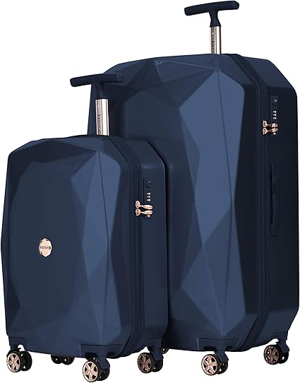 kensie 3d gemstone tsa lock spinner hardside luggage and tote