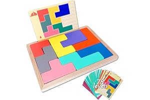 JUGEOZHI Dementia Activities for Seniors - Wooden Puzzle Pattern Blocks Products for Elderly with Dementia Products for Alzheimers Patients Easy Memory Gift