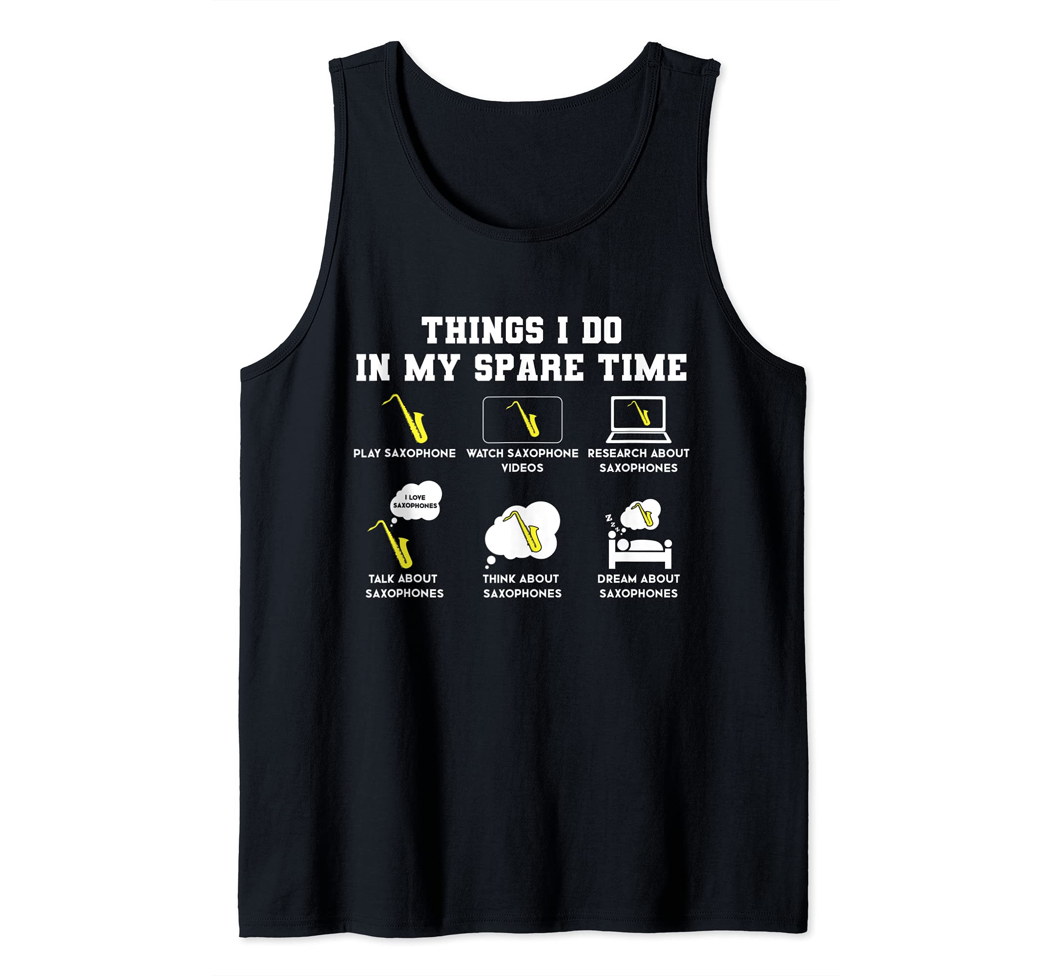 In my spare time Play Saxophone Saxophone Tank Top