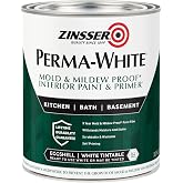 Zinsser 02774 PERMA-WHITE Mold &amp; Mildew Proof Interior Paint, Quart, Eggshell White