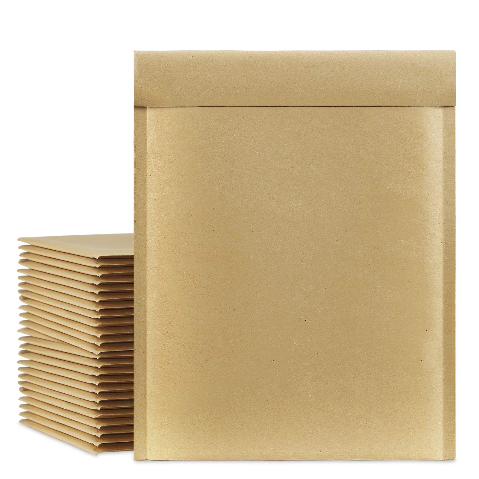 Photo 1 of UCGOU Natural Kraft Bubble Mailer 9.5x14.5 Inch 25 Pack Usable Size 9.5x13.5 Brown Padded Envelope #4 Large Mailing Package Self Sealing Tear Resistant Boutique Shipping Bag for Clothes Book and More