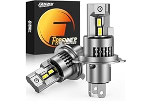 FORENNER Fahren 2024 Upgraded H4/9003 Bulb, 26000LM 700% Brighter, Real 1:1 Size 6500K Cool White H4 9003 HB2 Light Bulb, Direct Installation, Pack of 2