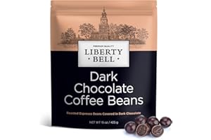 Liberty Bell Dark Chocolate Covered Espresso Coffee Beans Candy, 15 Ounce Bag