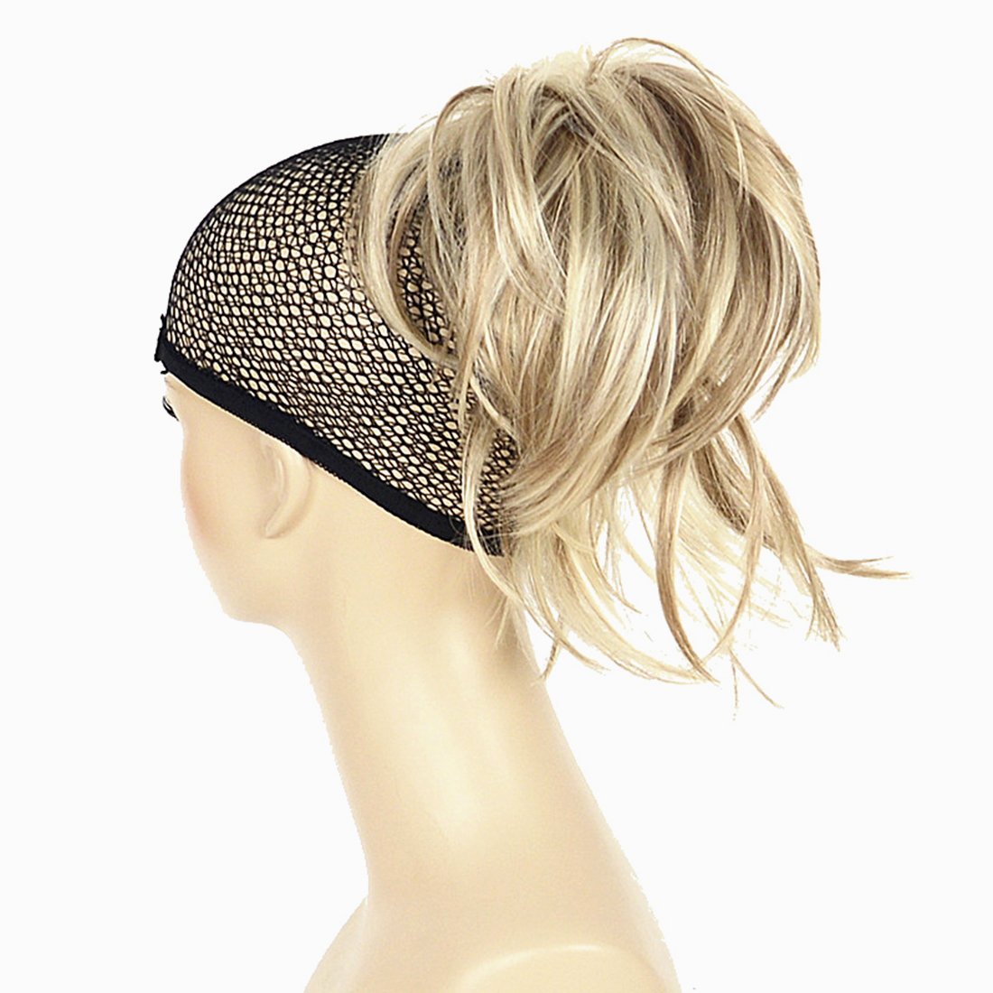 Lydell Adjustable Messy Style Ponytail Hair Extension Synthetic Hair-Piece with Jaw Claw Amzing Shape For Women(H16/613 Blonde Highlighted) — image 1