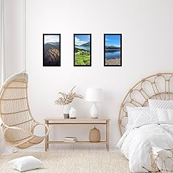 JCJMY 5x15 Black Picture Frame Set of 6, Horizontal