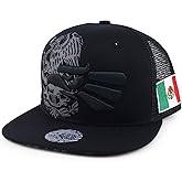 Trendy Apparel Shop Hecho En Mexico Eagle 3D Embroidered Flatbill Snapback Mesh Cap