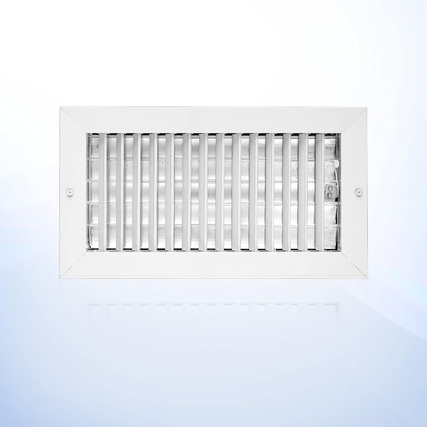 Registers, Grilles & Vents - High Airflow 12 x 6 inch Aluminum Vent Duct Cover: White Sidewall or Ceiling Grille Register with Multi-Shutter Parallel Blade Damper. Ensure Proper Fit with 12