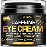 Caffeine Eye Cream For Anti Aging, Dark Circles, Bags, Puffiness. Great Under Eye Skin + Face Tightening, Eye Lift Treatment For Men & Women 1.7oz