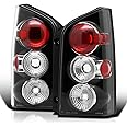 Spec-D Tuning Black Housing Clear Lens Tail Lights Compatible with 2005-2012 Nissan Pathfinder, Left + Right Pair Assembly