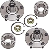 TUCAREST 518508 x2 Front Wheel Bearing and Hub Compatible with 1992-2003 to-yota Camry, 99-03 Solara (for 2.2L and 2.4L Engine) /1999-2003 Le-xus RX300 w/AWD Only [5 Stud Hub Repair Kit]