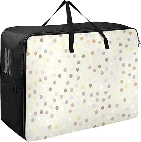 Amazon 布団收纳袋 布団収納ケース 水玉柄 衣装ケース 収納ケース ふとん收纳袋 収納袋 布団袋 クローゼット収納 分類収納 衣類収納 収納バッグ 省スペース 防塵 除湿 防虫 持ち手付き 大容量 ふとん収納袋 オンライン通販