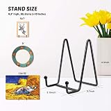 Mocoosy 4 Inch Plate Stands 2 Pack Black Iron Easel Display Stands for Plates view 2