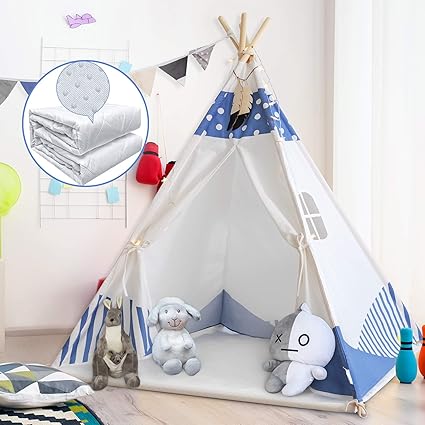 boy play tent indoor