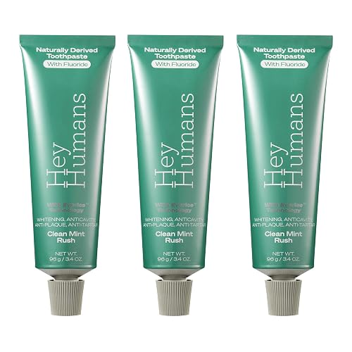 Hey Ren Toothpaste Hey Humans Toothpaste with Fluoride | Natural Vegan Formula Helps ...