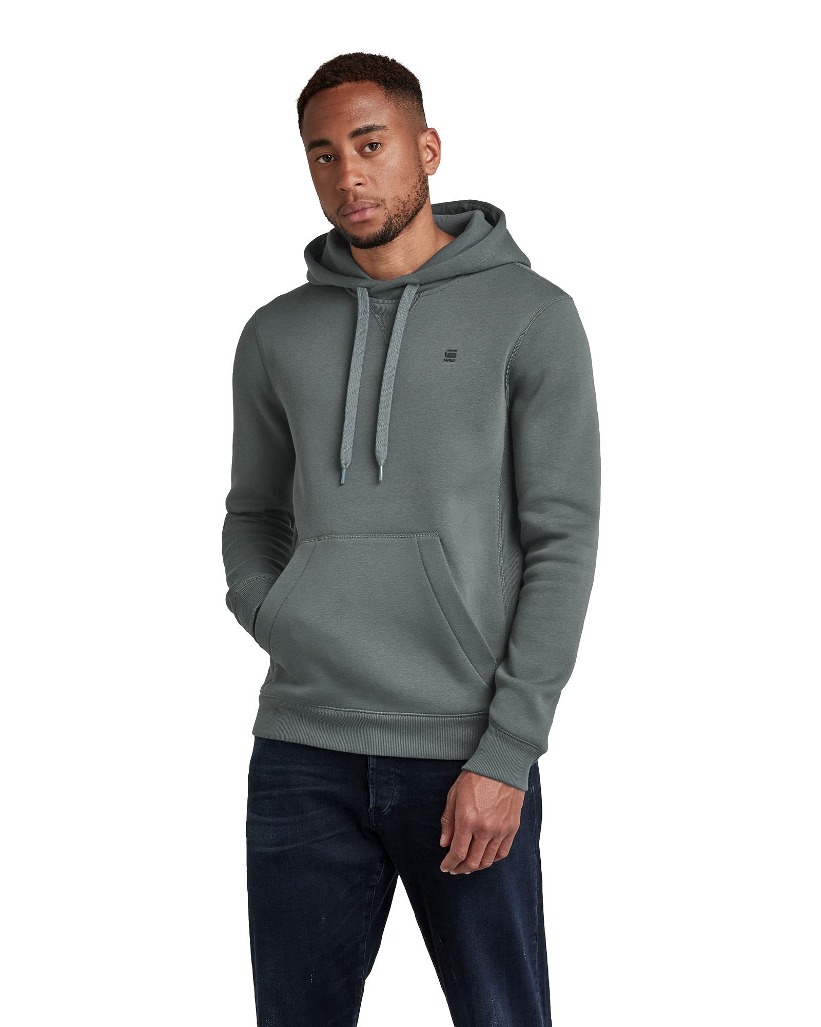 G-STAR Raw Men's Premium Core Hooded Sweater,Graphite,XX-Large Image
