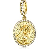Zunxinsan Virgin Mary Charm 925 Sterling Silver Mary jewelry Catholic Gifts for Women