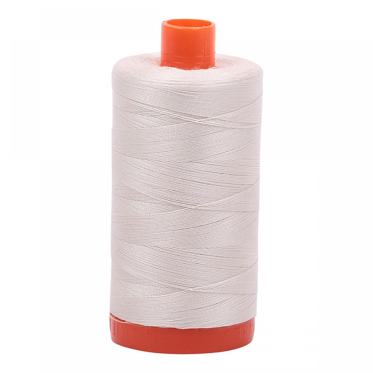 AURIFIL USA Aurifil 50wt Cotton 1,422yd-Silver, 1422 yd, Silver White — image 1