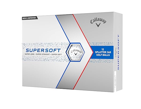 CALLAWAY GOLF SUPERSOFT GOLF BALLS (2023, BLUE SPLATTER)