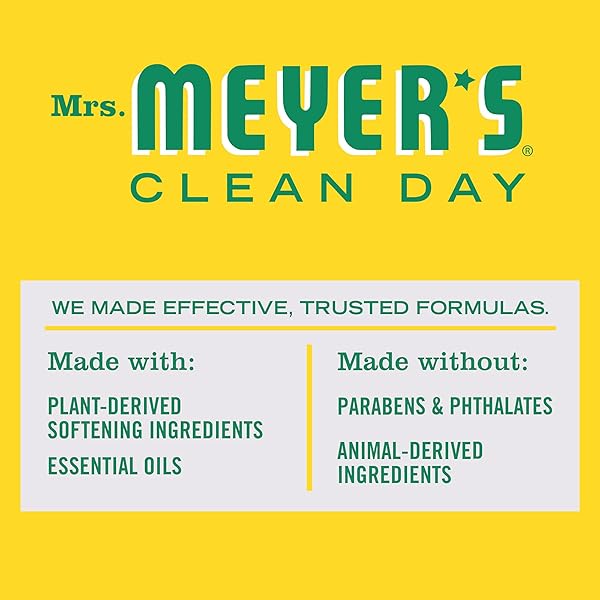 MRS. MEYER’S CLEAN DAY LIQUID FABRIC SOFTENER, INFUSED WITH ESSENTIAL OILS, PARABEN FREE, HONEYSUCKLE, 32 OZ (32 LOADS)