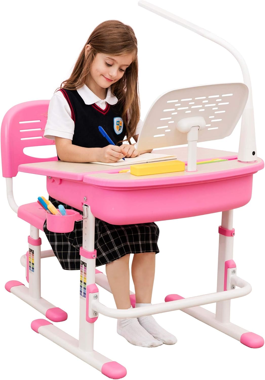Super Saturday Children Study Desk Height Adjustable Kids ... on {keyword}