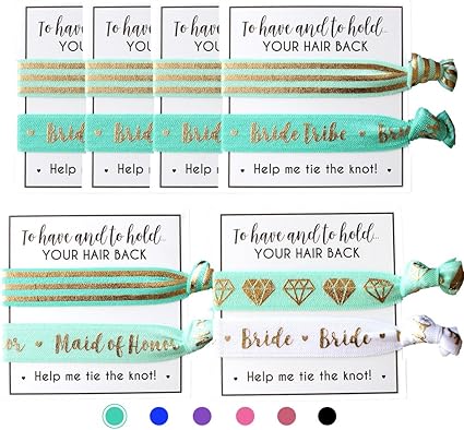 Amazon Com Set Of Bride Tribe Hair Ties To Have And To Hold