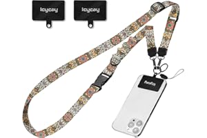 Icycay Phone Lanyard Crossbody, Boho Cell Phone Lanyard for Around The Neck Adjustable Phone Strap, Anti Theft Cute Lanyard for iPhone Case ID Holder Keys Phone Accessories Travel Essential