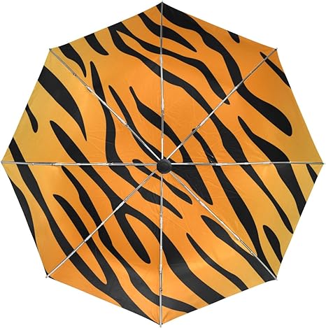 Amazon ミヤビヤ 自動開閉式折り畳み傘 虎柄 アニマル柄 虎縞模様 タイガー柄 トラ柄 ブラウン 外側コーティング 8本骨 可愛い レディース ケース付き 晴雨兼用 プレゼント ミヤビヤ 折りたたみ傘 通販