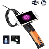 WiFi Borescope, Depstech WiFi Handheld Endoscope Camera Rigid Wire Waterproof 8.5mm Diameter Inspection Camera with 2.0 Megapixels Camera for iPhone,iPad,Android Tablets and Smartphones--10FT