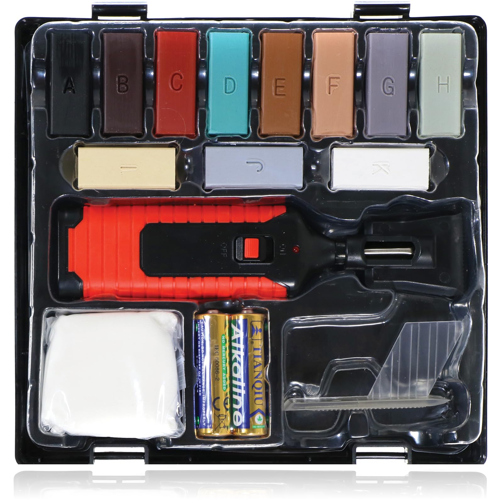 SPARES2GO 17 Piece Laminate Floor Furniture and Composite Flooring Repair Kit