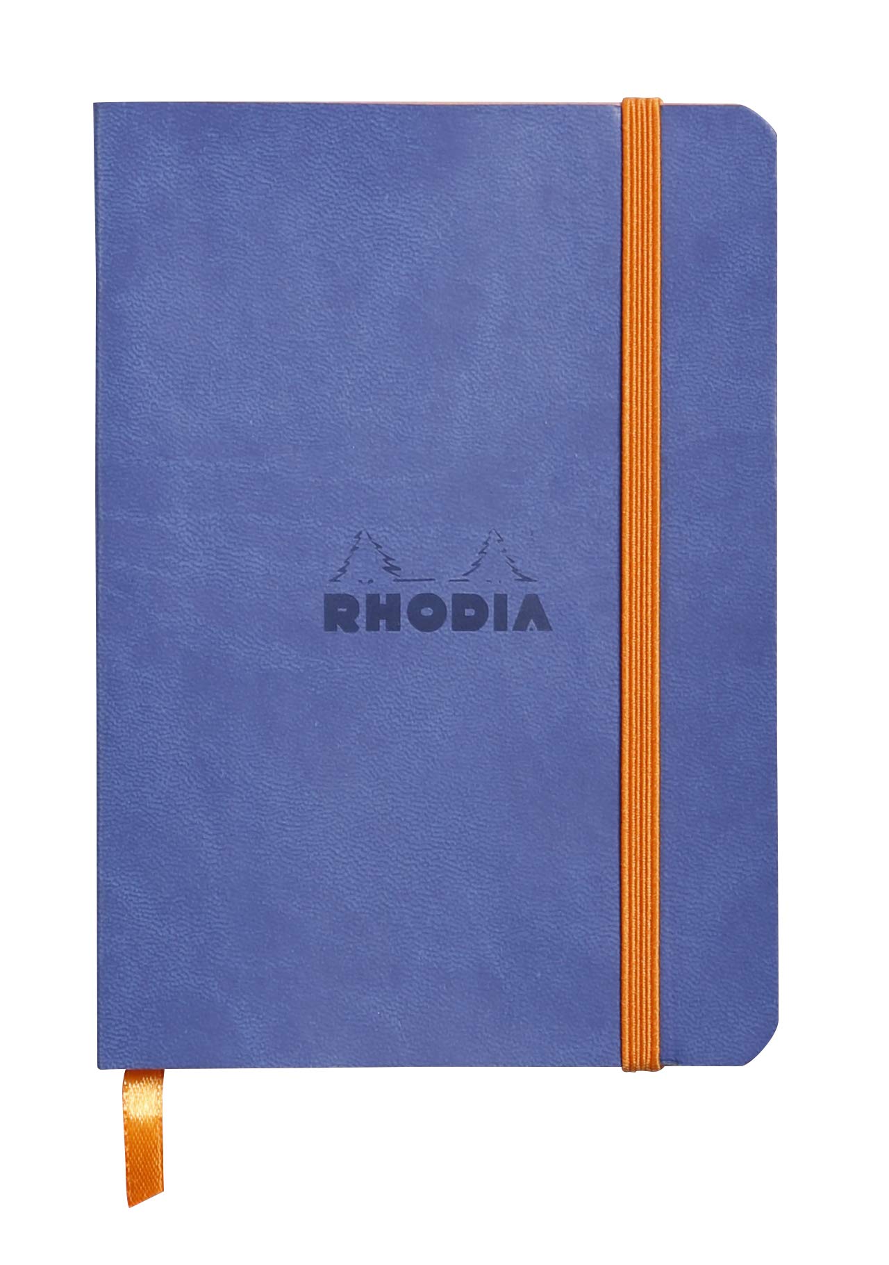 RHODIA 117308C - Saphir Soft Notebook - A6 - Lined - 144 pages - Ivory Clairefontaine Paper 90 g/m - Bookmark, Elastic Closure - Faux Leather Cover - Rhodiarama Collection