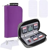 ECO-FUSED Memory Card Case 44 Slots 22+22 8 Pages Dual Pack Grey Purple view 2