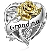 DALARAN 925 Sterling Silver Mother Daughter Sister Wife Friend Grandma Charms Bead for Charm Bracelet Necklace