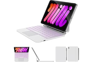 ZYNTHRALIX for iPad mini 7 (A17 Pro, 2024) & Mini 6 (2021) Case with Keyboard, 11-Color Backlit with Smart Trackpad, Magic-St
