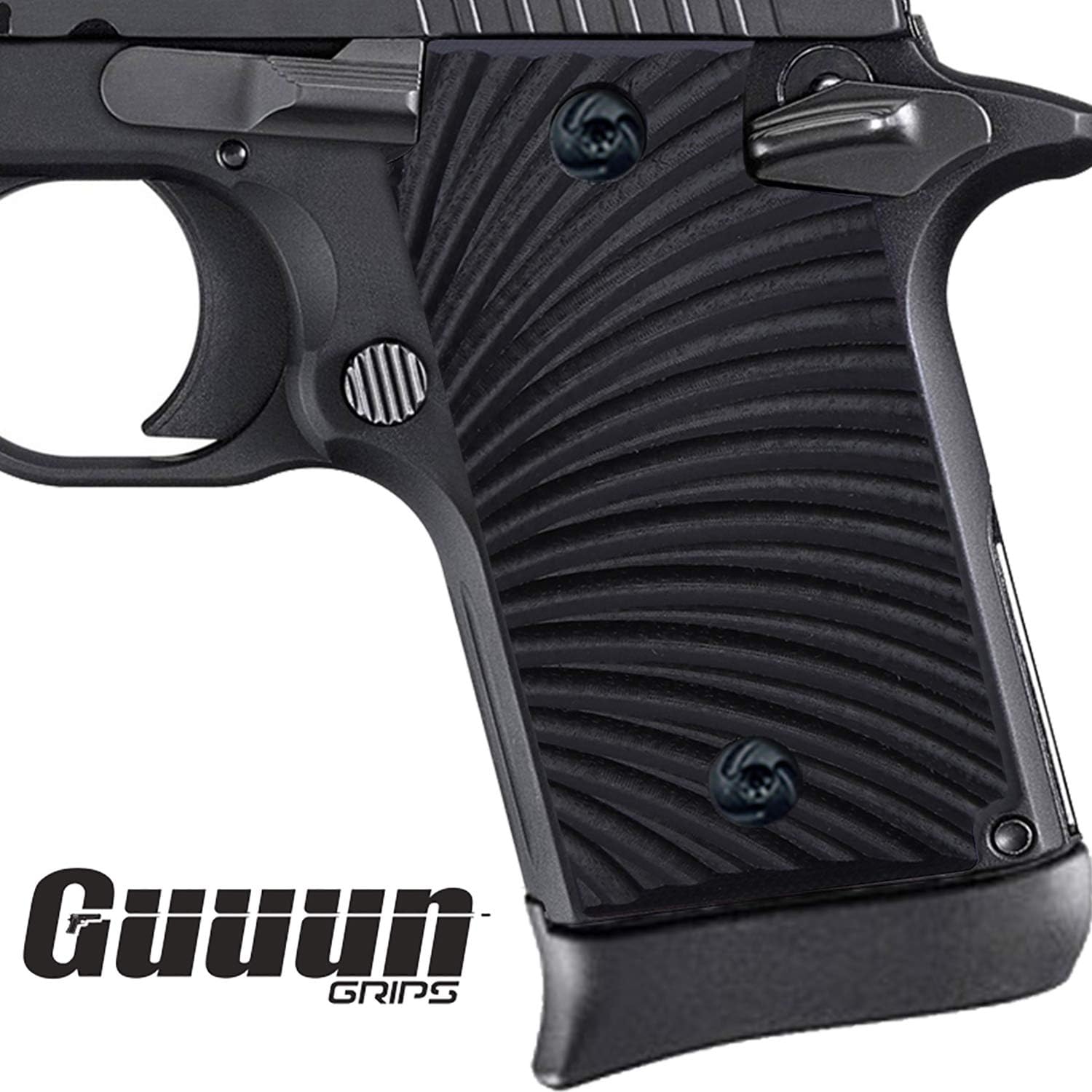 Guuun G10 Grips for Sig Sauer P938 Sunburst Texture - Black : Sports & Outdoors