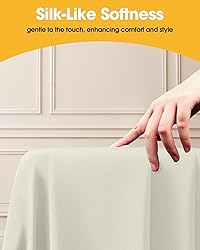 Niuara Ivory Fabric Rectangle Table Cloth - 6