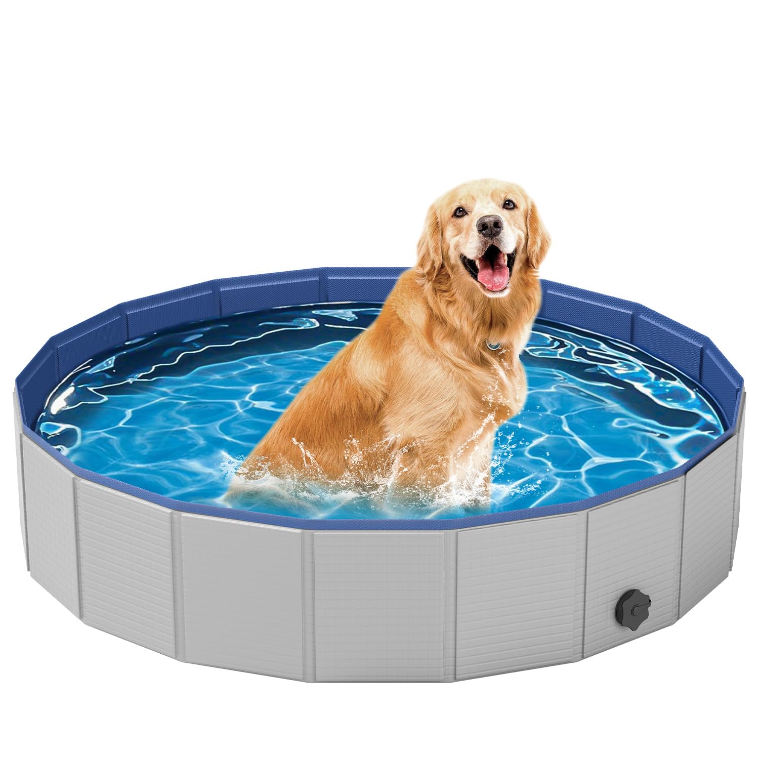 Photo 1 of Dog Pool for Medium Dogs, Foldable Plastic Pool for Dogs Slip-Resistant (40''x 12'')