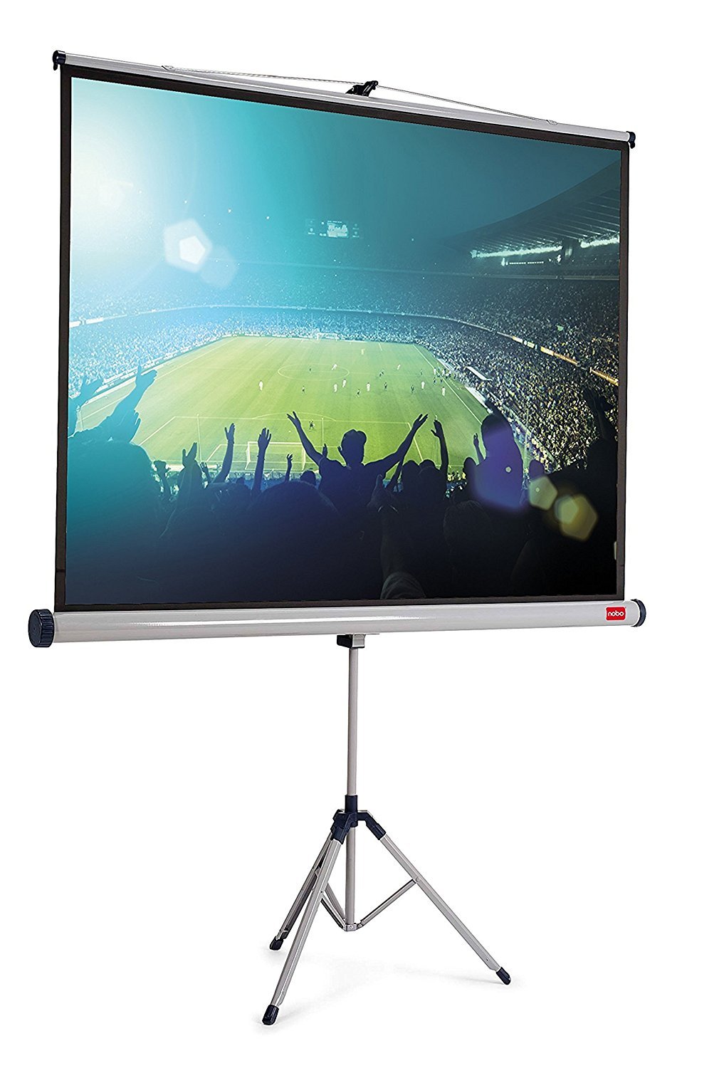 Nobo Flexible Projection Screen Tripod, Lightweight Pop-Up Matte White Projector Surface With Stand, Portable & Free Standing, 1500 x 1138mm, 1902395