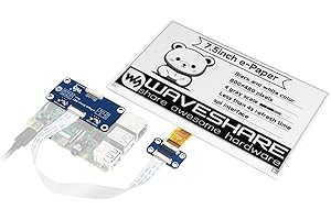 UEEKKOO 7.5inch E-Ink Display HAT Compatible with Raspberry Pi 5/4B/3B+/Zero/Zero W/Zero 2W/Pico/Pico W/Pico 2/Pico 2W/Jetson Nano, 7.5" E-Paper HAT 800×480 Resolution SPI Interface, Black White Two-Color