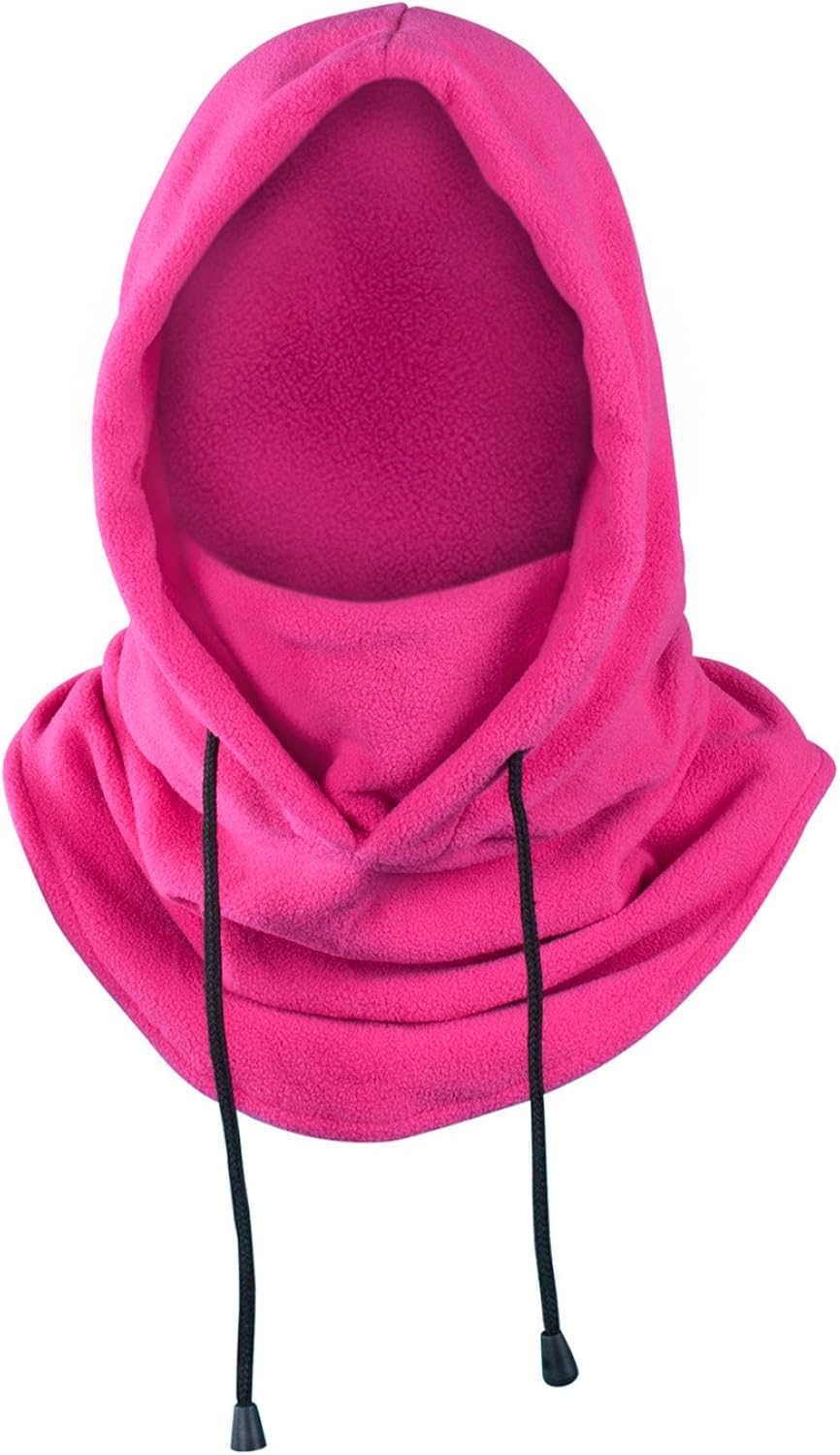 Balaclava Heavyweight Fleece Cold Weather Face Neck Mask (Black): Clothing