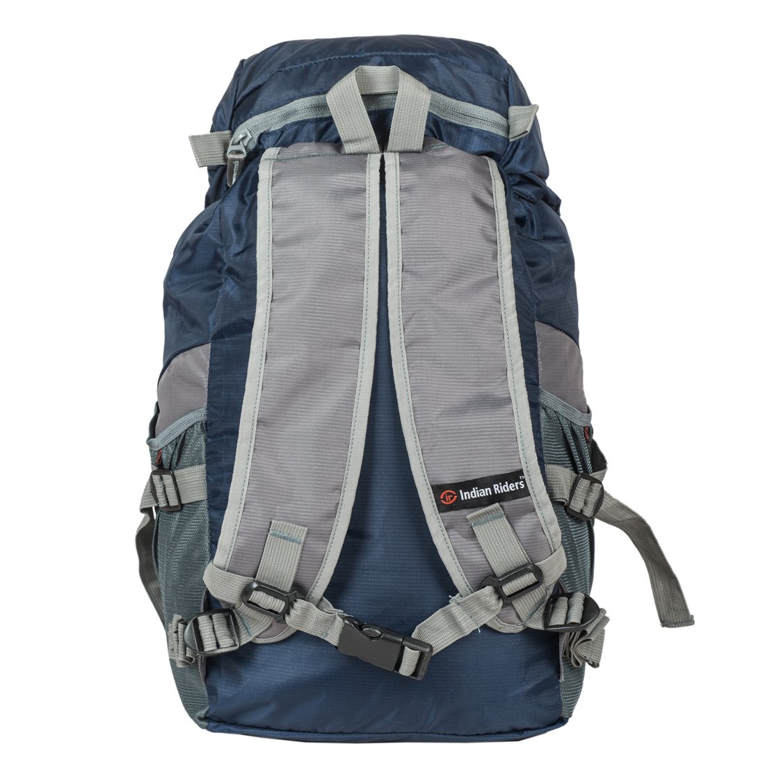 indian riders light weight foldable rucksack bag irrb-016 navy blue & grey 19"