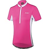 bpbtti Women's Half Zipper Short Sleeve Cycling Jersey Bike Biking Shirt with 3-Real Pockets