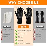 Flintronic Heat Resistant Grill Gloves 1472°F/800°C Five-Finger view 8