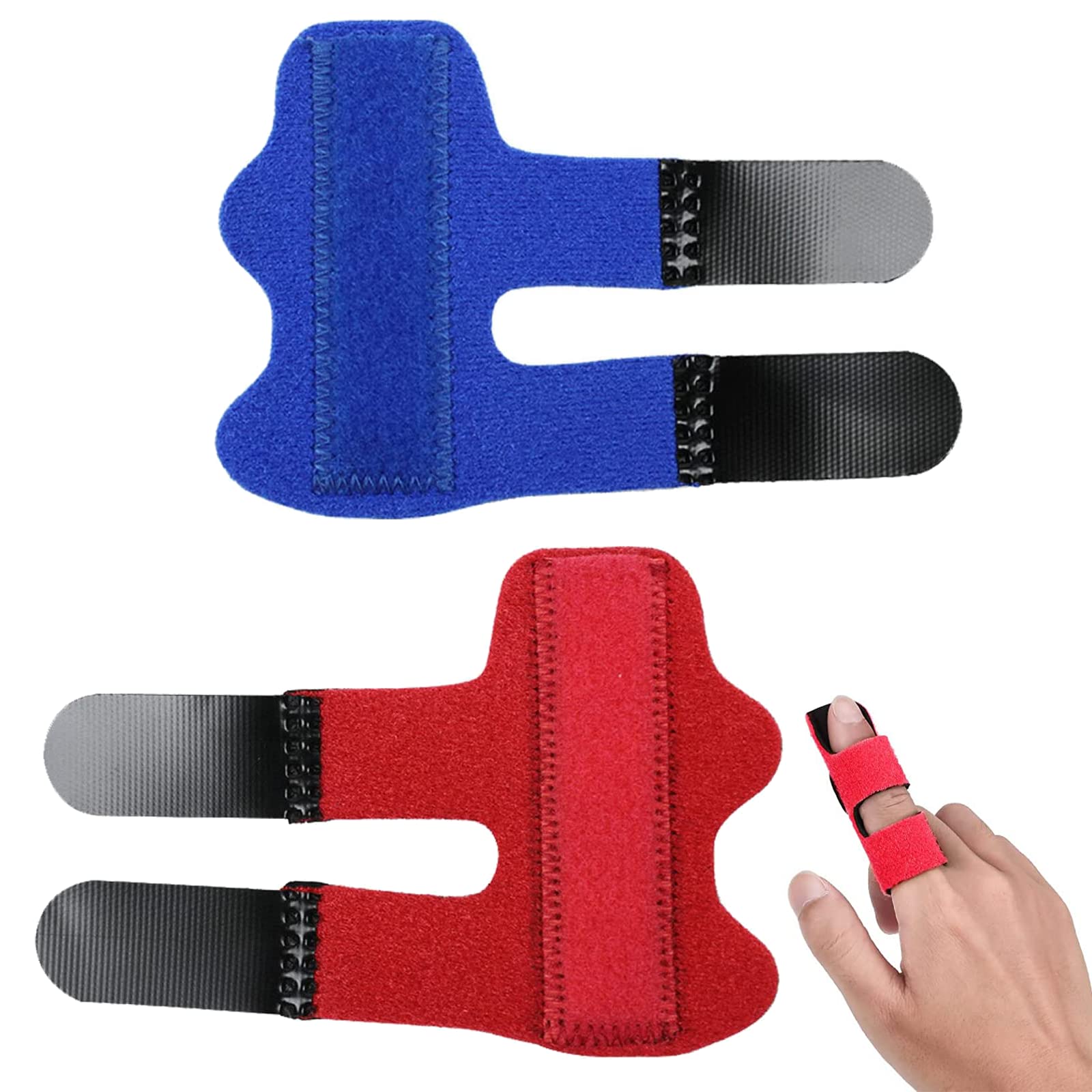 Mrriyai Finger Brace 2 pcs Finger Splint Trigger Finger Splint with Adjustable Fixing Belt Finger Support Splint It is used to securely protect fingers from injuries, fractures, swelling, etc.
