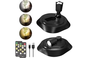 LEASTYLE LED Wireless Spotlights with Remote Rechargeable Up Lights Indoor with 3000K/4000K/6000K Battery Operated Spot Lights with Timer Dimmable Accent Light Uplighting for Plant,Black,2 Pack