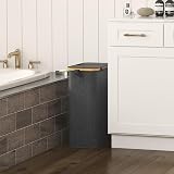 Lifewit 50L Slim Laundry Basket with Lid & Removable Inner Bag Dark Grey view 2