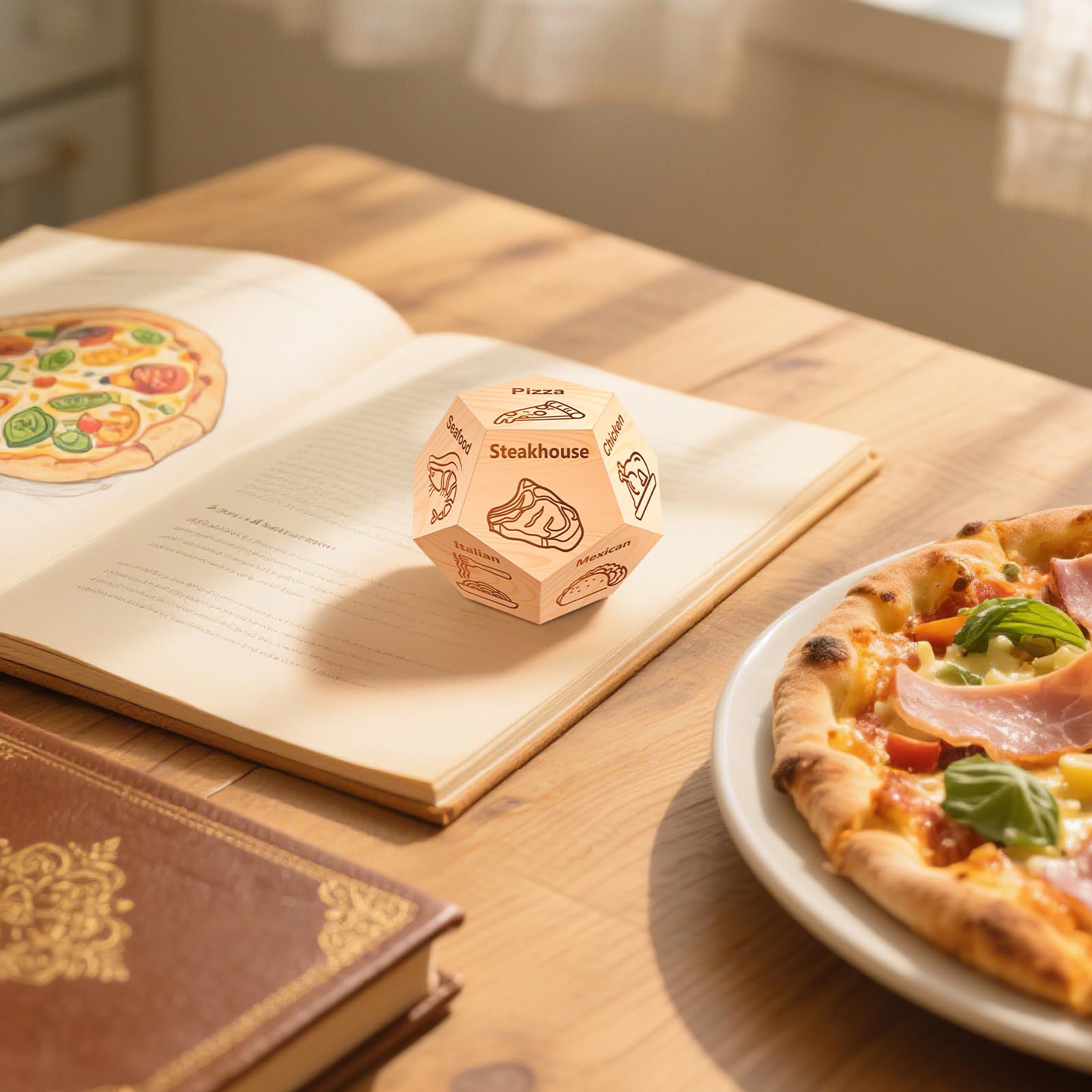 Stocking Stuffers for Men Women, Christmas White Elephant Gifts for Adults Exchange, Winzwon Date Night Food Decision Dice, Anniversary Birthday Couples Valentines Day Gifts for Him Her Boyfriend