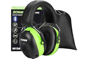 ZOHAN 042 AM/FM Radio Headphone with Digital Display,Noise Reduction Safety Ear Muffs,Ultra Comfortable Hearing Protector