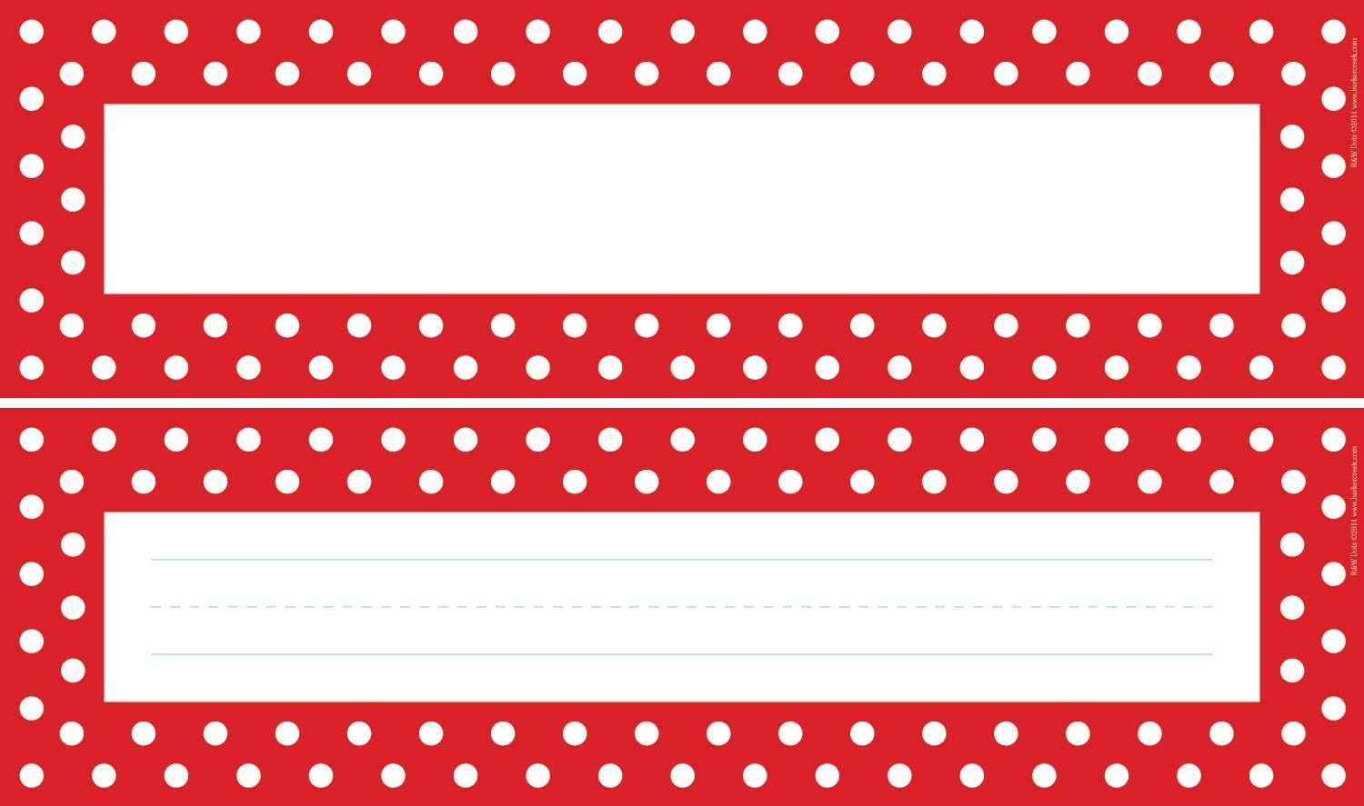 Best red and white desk label