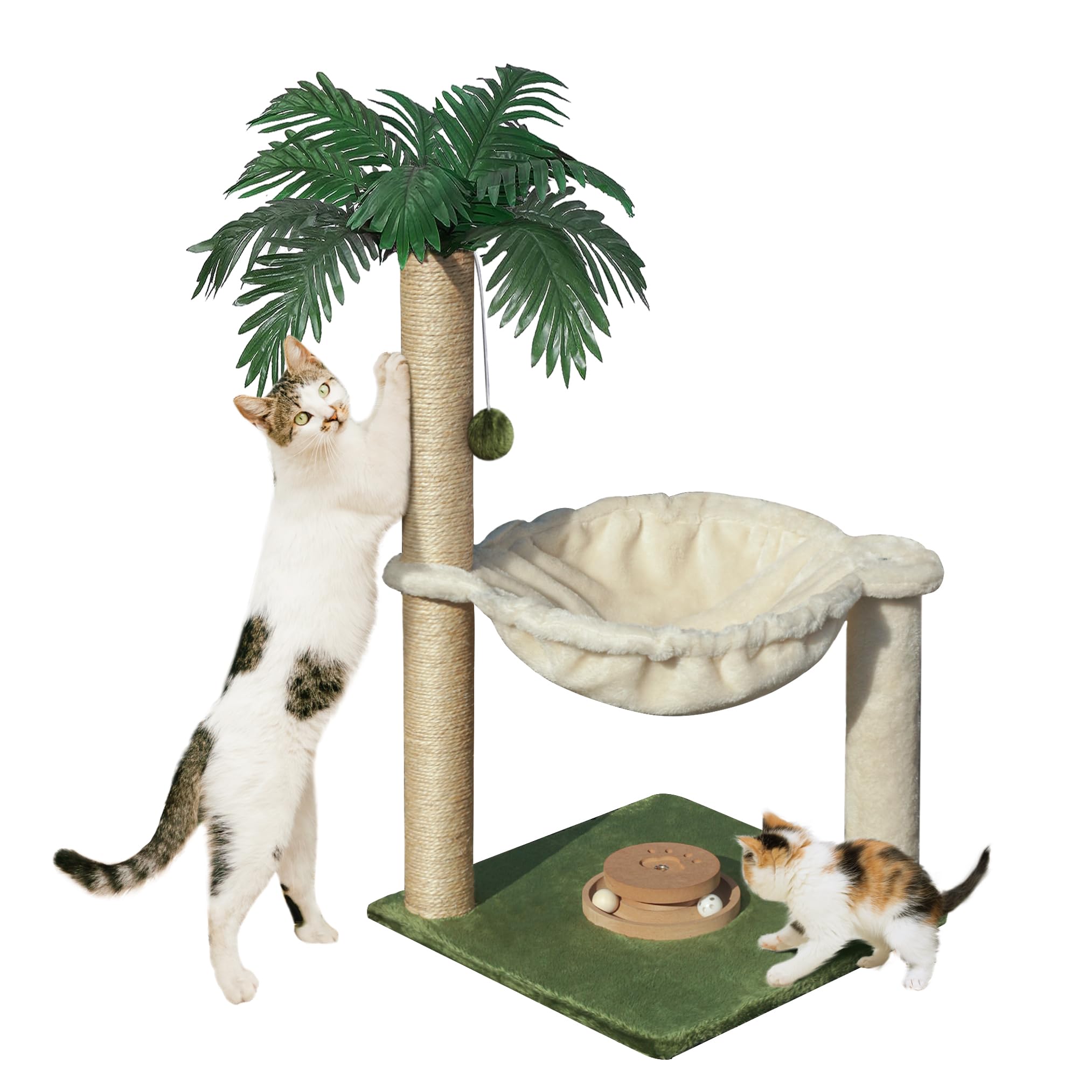 Fantasreen Cat Scratching Post for Indoor Cats 30 Inches Large Square ...